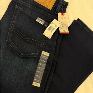 Buffalo David Bitton Men's Deep Indigo Straight Jeans - Men’s 34/32